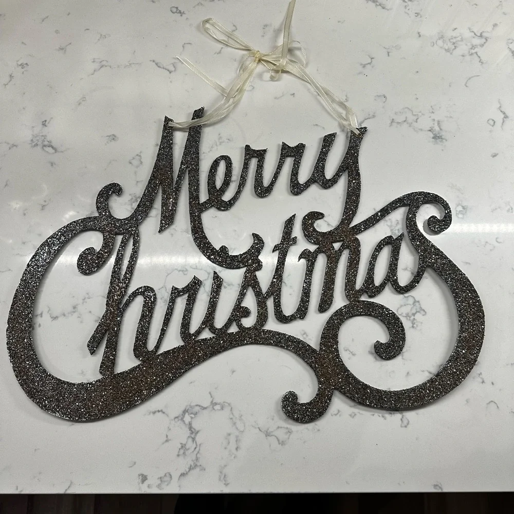 Pier 1 Holiday Sparkling Merry Christmas Sign